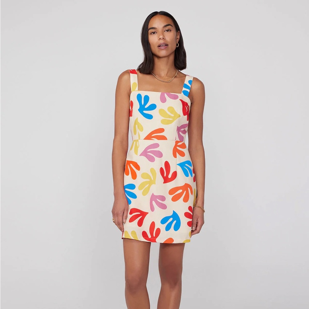 KITRI Ivy Multi Leaf Print Mini Dress